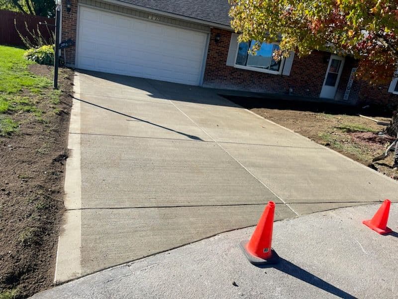 New Concrete Driveway Transformation in Greenville image